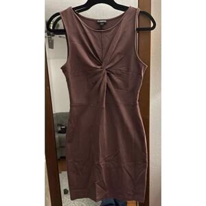 SOLDExpress Women's Twist Front Sleeveless Dress‎  Plum Mauve Summer Size S